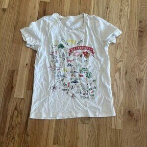 J.Crew Collectors Tee California State Graphic T-Shirt Women’s Size Small White